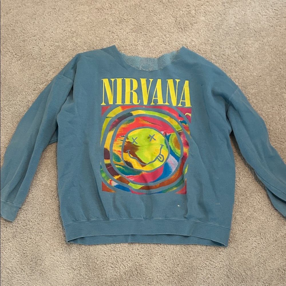 Urban Outfitters Blue Nirvana Sweatshirt